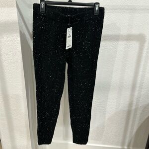 Zara Black Speckled Knit Leggings | L